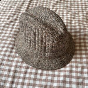 Vintage Totes Tweed Fedora Bucket Hat Brown